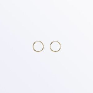 Micro 14k Solid Gold Everyday Hoops